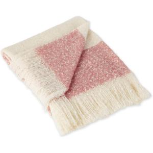 image:imageDII Coastal Acrylic Rugby Stripe Woven Throw 50x60 BlueRed