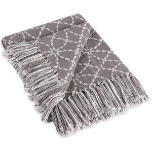 image:imageDII Gray Concentric Circles Throw with Fringe 50x60Gray