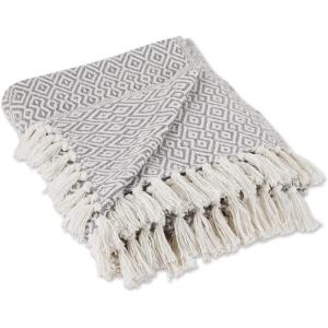image:imageDII Rustic Farmhouse Double Diamond Woven Throw 50x60 Storm BlueGray
