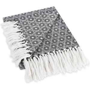 image:imageDII Rustic Farmhouse Throw Blanket with Decorative Tassels Use for Chair Couch Bed Picnic Camping Beach amp Just Staying Cozy at Home 50x60 Nautical BlueBlack