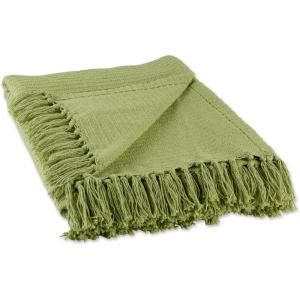 image:imageDII Solid Ribbed Collection Cotton Throw Blanket 50x60 Antique GreenAntique Green