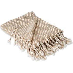 image:imageDII Textured Acryllic Woven Throw Farmhouse Fringe Blanket 50x60 GrayWhiteStoneWhite