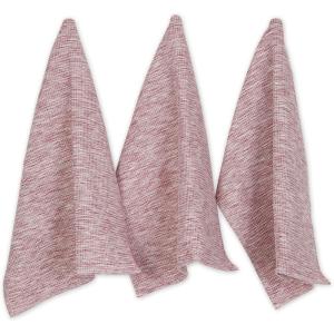 image:imageDII Recycled Cotton Kitchen Collection Absorbent Tonal Waffle Barn Red Dishtowel Set 20x30 3 PieceBarn Red