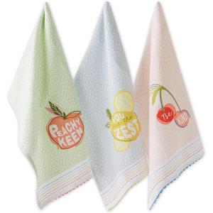 image:imageDII Be YouTiful Collection Absorbent amp LongLasting Kitchen Dishtowel amp Dishcloth Set Heavyweight Rainbow Stripe 6 CountSummer Fruit