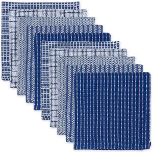 image:imageDII Ultra Absorbent Everyday Cotton Kitchen Towels Dishcloth Set Assorted Indigo 10 PieceAssorted Indigo