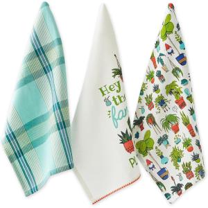image:imageDII You Grow Girl Collection Decorative Machine Washable Kitchen Dishtowel Set 18x28 Weed It 3 PieceFancy Plants