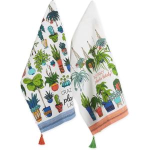 image:imageDII You Grow Girl Collection Decorative Machine Washable Kitchen Dishtowel Set 18x28 Weed It 3 PiecePlant Lady