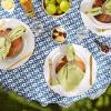 image:imageDII 100 Polyester Spill proof and Waterproof Machine Washable Tablecloth for Outdoor Use 60 Round Blue Ikat Seats 4 People60 Round Pack of 3