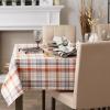 image:imageDII Autumn Afternoon Farmhouse Kitchen Thanksgiving amp Fall Dcor for Home Tablecloth 60x104 Pumpkin Plaid Orange amp GreyPumpkin Plaid  Orange  Grey