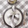 image:imageDII Buffalo Check Collection Classic Farmhouse Tablecloth Table Topper 40x40 Gray amp White