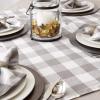 image:imageDII Buffalo Check Collection Classic Farmhouse Tablecloth Table Topper 40x40 Gray amp White
