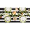 image:imageDII Cabana Stripe Outdoor Tabletop Collection StainWrinkle Resistant amp Waterproof 60x84 Tablecloth Black
