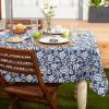 image:imageDII Floral Outdoor Tabletop Collection Water Resistant Tablecloth 60 x 84 Nautical Blue