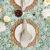 image:imageDII Floral Outdoor Zippered Tabletop Collection Water Resistant Tablecloth 60 x 120 Artichoke Green