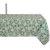 image:imageDII Floral Outdoor Zippered Tabletop Collection Water Resistant Tablecloth 60 x 84 StoneArtichoke Green