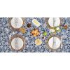 image:imageDII Floral Outdoor Zippered Tabletop Collection Water Resistant Tablecloth 60 x 84 StoneNautical Blue