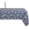image:imageDII Floral Outdoor Zippered Tabletop Collection Water Resistant Tablecloth 60 x 84 StoneNautical Blue