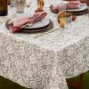 image:imageDII Floral Outdoor Zippered Tabletop Collection Water Resistant Tablecloth 60 x 84 StoneStone