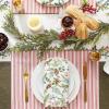 image:imageDII Heritage Holiday Sprigs Kitchen Dcor Collection Decorative Christmas Tablecloth 52x52 Christmas GreeneryBoughs of HollyRed Ticking