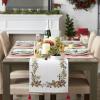 image:imageDII Heritage Holiday Sprigs Kitchen Dcor Collection Decorative Christmas Tablecloth 52x52 Christmas GreeneryBoughs of HollyRed Ticking