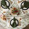 image:imageDII Heritage Holiday Sprigs Kitchen Dcor Collection Decorative Christmas Tablecloth 52x52 Christmas GreeneryBoughs of HollyRed Ticking