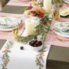 image:imageDII Heritage Holiday Sprigs Kitchen Dcor Collection Decorative Christmas Tablecloth 52x52 Christmas GreeneryBoughs of HollyRed Ticking