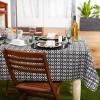 image:imageDII Ikat Outdoor Tabletop Collection Water Resistant Tablecloth 60 Round Black