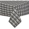 image:imageDII Ikat Outdoor Tabletop Collection Water Resistant Tablecloth 60 x 84 Black