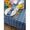 image:imageDII Ikat Outdoor Tabletop Collection Water Resistant Tablecloth 60 x 84 BlueBlue