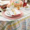 image:imageDII Sweet Spring Plaid Tabletop Collection Reusable Machine Washable Cotton Pastel Easter Dining Table Dcor Tablecloth 70 Round