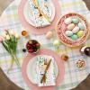 image:imageDII Sweet Spring Plaid Tabletop Collection Reusable Machine Washable Cotton Pastel Easter Dining Table Dcor Tablecloth 70 Round