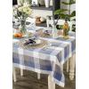 image:imageDII TriColor Check Collection 100 Cotton Tabletop Tablecloth 60x84 French Blue