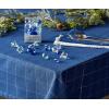 image:imageDII Windowpane Tabletop Collection Blue Metallic Tablecloth 52x52120 x 60 Rectangular