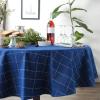 image:imageDII Windowpane Tabletop Collection Blue Metallic Tablecloth 52x5270 Round