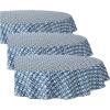 image:imageDII 100 Polyester Spill proof and Waterproof Machine Washable Tablecloth for Outdoor Use 60 Round Blue Ikat Seats 4 People60 Round Pack of 3