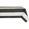 image:imageDII Cabana Stripe Outdoor Tabletop Collection StainWrinkle Resistant amp Waterproof 60x84 Tablecloth Black