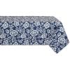 image:imageDII Floral Outdoor Tabletop Collection Water Resistant Tablecloth 60 x 84 Nautical Blue