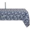 image:imageDII Floral Outdoor Zippered Tabletop Collection Water Resistant Tablecloth 60 x 120 Nautical Blue
