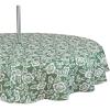 image:imageDII Floral Outdoor Zippered Tabletop Collection Water Resistant Tablecloth 60 x 84 StoneArtichoke Green