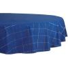 image:imageDII Windowpane Tabletop Collection Blue Metallic Tablecloth 52x5270 Round