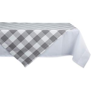 image:imageDII Buffalo Check Collection Classic Farmhouse Tablecloth Table Topper 40x40 Gray amp White