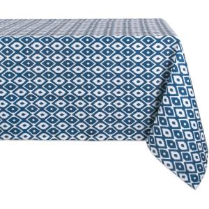image:imageDII Ikat Outdoor Tabletop Collection Water Resistant Tablecloth 60 x 84 BlueBlue