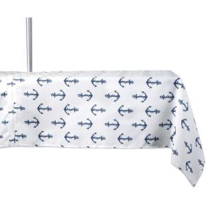 image:imageDII Outdoor Zippered Tabletop Collection Water Resistant Tablecloth 60 x 120 Anchors Away