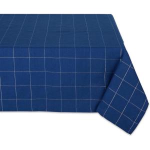image:imageDII Windowpane Tabletop Collection Blue Metallic Tablecloth 52x52120 x 60 Rectangular