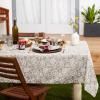 image:imageDII Floral Outdoor Tabletop Collection Water Resistant Tablecloth 60x84 Stone