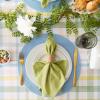 image:imageDII Sweet Spring Plaid Tabletop Collection Reusable Machine Washable Cotton Pastel Easter Dining Table Dcor Square Tablecloth 52x5252 x 52 Square
