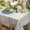 image:imageDII Sweet Spring Plaid Tabletop Collection Reusable Machine Washable Cotton Pastel Easter Dining Table Dcor Square Tablecloth 52x5252 x 52 Square