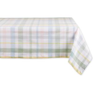 image:imageDII Sweet Spring Plaid Tabletop Collection Reusable Machine Washable Cotton Pastel Easter Dining Table Dcor Square Tablecloth 52x5252 x 52 Square