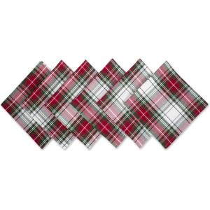 image:imageDII Tartan Plaid Collection Holiday Dining Table amp Kitchen Dcor Christmas Napkin 20x20 Red Green amp White 6 PieceRed  Green  White