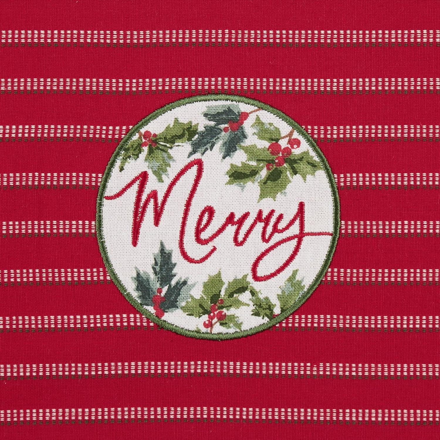 image:imageDII Vintage Christmas Tea Towels Decorative Holiday Kitchen Dish Towel Set 18x28 Tartain Plaid amp Thin Red Stripe 2 PieceMerry Holly Floral  Plaid  Stripe
